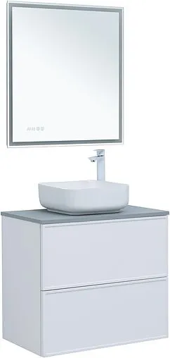 Тумба-умывальник Aquanet Арт 75 белый матовый 00313255+00318925