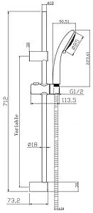 Комплект для ванны 3 в 1 Cersanit Flavis хром 64508, 2
