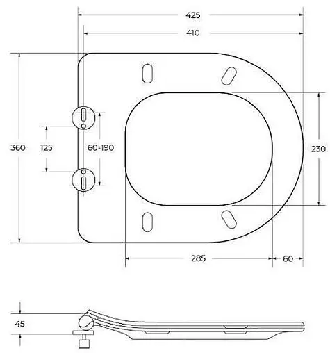 Комплект 5 в 1 BelBagno Loto BB070CHR/SC/SET.R.CR с кнопкой хром глянцевый