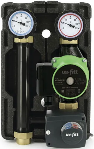 Насосный модуль с 3-х ходовым смесительным клапаном и сервоприводом 1&quot;в х 1&quot;в Uni-Fitt 493S2500 с насосом Uni-Fitt SCP 25/60