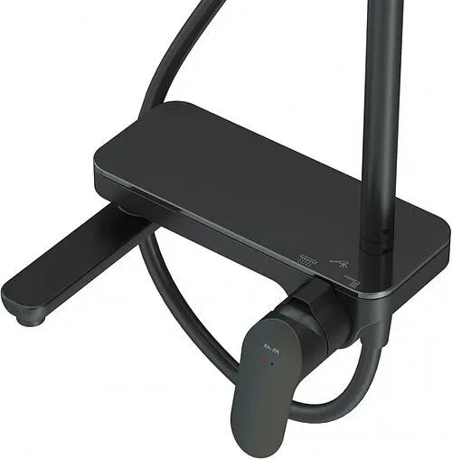 Душевая система со смесителем для ванны Am.Pm Like чёрный матовый F0780722 Душевая система со смесителем для ванны Am.Pm Like чёрный матовый F0780722