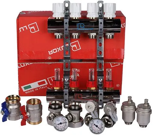 Группа коллекторная с расходомерами 4 отвода 1&quot;в/в x ¾&quot;ек Luxor CD 473M/4 15652704MN