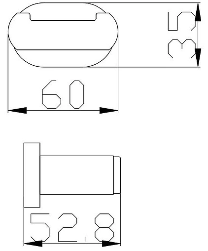 Крючок двойной Rav Slezak Yukon чёрный матовый YUA0102CMAT