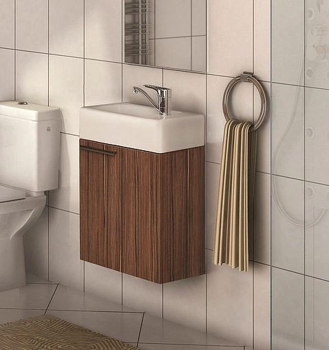 Тумба под умывальник подвесная Aquaton Эклипс 45 эбони тёмный 1A172701EK560