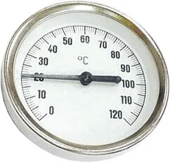 Термометр биметаллический накладной TECE 50мм 120°С 717028