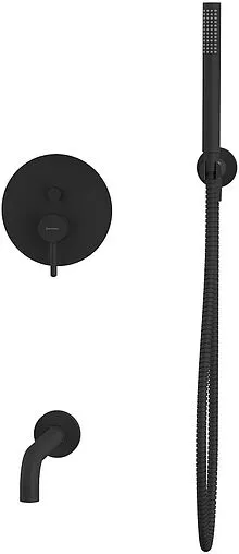 Смеситель для ванны скрытого монтажа WHITECROSS Y black чёрный матовый YSET06BL