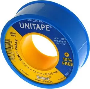 Лента ФУМ 12 x 0.075мм x 13,2м Unipak Unitape 1000107 Лента ФУМ 12 x 0.075мм x 13,2м Unipak Unitape 1000107, 2
