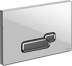 Клавиша смыва для унитаза Cersanit Actis 60170 стекло/белый, 4