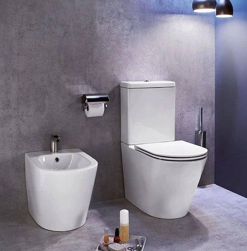 Унитаз-компакт безободковый Jacob Delafon Rodin+ Rimless белый UJAB102-00+ETAB232-00