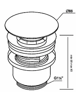 Выпуск автоматический для раковины с переливом SantecPro хром AQ136K Выпуск автоматический для раковины с переливом SantecPro хром AQ136K, 2