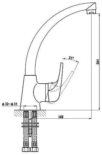 Смеситель для кухни Gross Aqua Optima хром 3525511C-A02