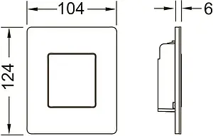 Клавиша смыва для писсуара TECEsolid Urinal 9242432 белый глянцевый, 2