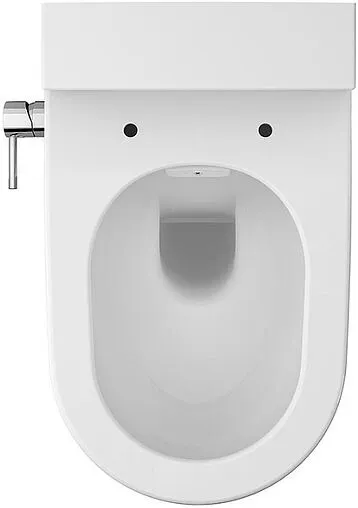 Унитаз подвесной безободковый с функцией биде и встроенным смесителем VitrA Nest Rim-Ex белый 5176B003-6233