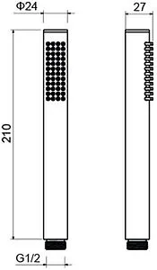 Лейка ручного душа Aquatek Европа хром AQ2002CR Лейка ручного душа Aquatek Европа хром AQ2002CR, 2