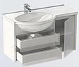Тумба-умывальник подвесная Aquanet Лайн 90 L белый 00164936+00165033