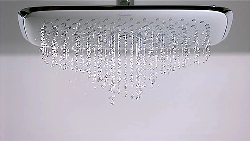 Лейка верхнего душа с потолочным креплением Hansgrohe PuraVida 400 1jet белый/хром 27390400