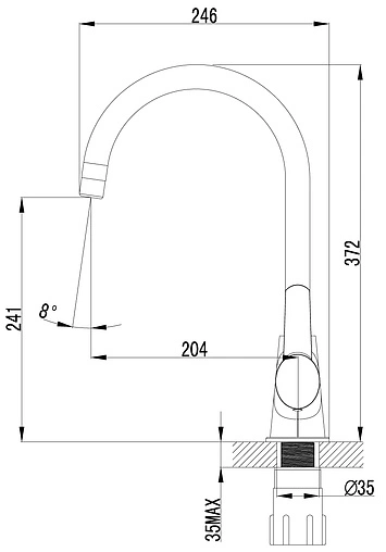 Смеситель для кухни Lemark Atlantiss хром LM3255C
