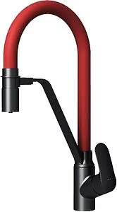Смеситель для кухни с подключением к фильтру Am.Pm Like чёрный/красный F8007828, 1