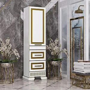 Шкаф-пенал напольный Opadiris Оникс 50 L белый Z0000005741, 2