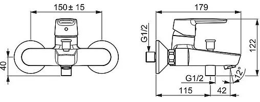 Смеситель для ванны Oras Saga хром 3940Y