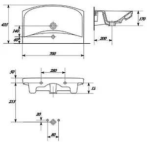 Раковина Cersanit Carina 70 белый S-UM-CAR70/1-w Раковина Cersanit Carina 70 белый S-UM-CAR70/1-w, 2