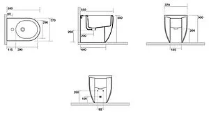 Биде напольное Kerasan Flo белый 312401 Биде напольное Kerasan Flo белый 312401, 2