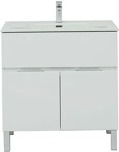 Тумба-умывальник напольная Aquanet Алвита New 80 белый матовый 00277550+00254364, 5
