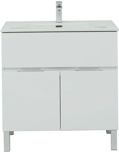 Тумба-умывальник напольная Aquanet Алвита New 80 белый матовый 00277550+00254364