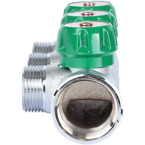 Коллектор регулирующий проходной 3 отвода 1&quot;в/н x ¾&quot;ек Stout SMB-6850-013403