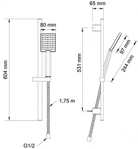 Душевая стойка Swedbe Calypso хром 5085, 2
