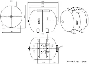 Гидроаккумулятор Reflex HW 60л 10 бар 7200330 Гидроаккумулятор Reflex HW 60л 10 бар 7200330, 2