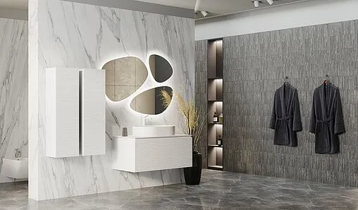 Тумба под умывальник подвесная Jorno Stone 100 белый Stn.01.100/P/W/JR