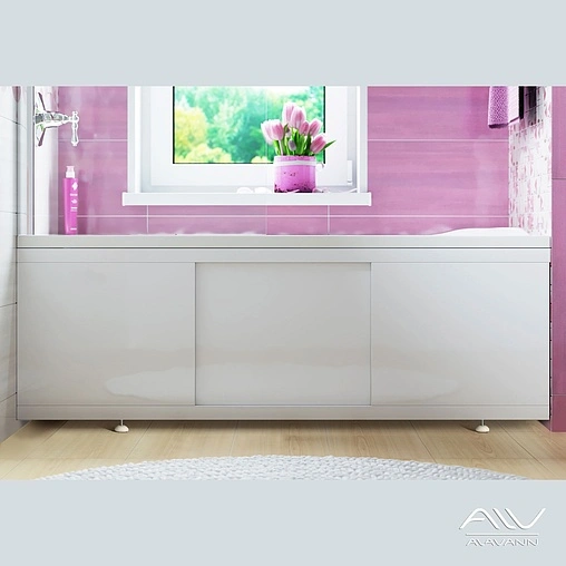 Экран для ванны фронтальный Alavann Crystal 180 белый 2090