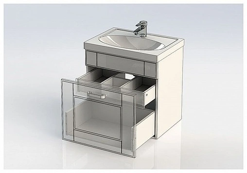 Тумба под умывальник Aquanet Рондо 60 белый 00189158