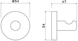 Крючок Aquatek Оберон чёрный матовый AQ4201MB Крючок Aquatek Оберон чёрный матовый AQ4201MB, 2