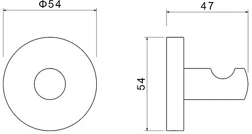 Крючок Aquatek Оберон чёрный матовый AQ4201MB