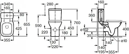 Чаша унитаза Roca Debba белый 34299700Y