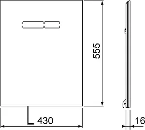 Верхняя панель с сенсорным блоком управления TECElux стекло/черный 9650003 Верхняя панель с сенсорным блоком управления TECElux стекло/черный 9650003, 2