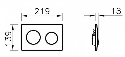 Клавиша смыва для унитаза VitrA Uno 720-0280EXP хром глянцевый Клавиша смыва для унитаза VitrA Uno 720-0280EXP хром глянцевый
