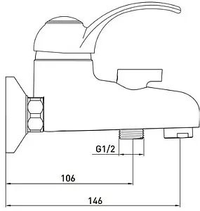 Смеситель для ванны Gross Aqua Arabic хром 2500516C Смеситель для ванны Gross Aqua Arabic хром 2500516C, 2