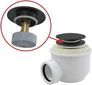 Сифон для душевого поддона AlcaPlast чёрный матовый A465BLACK-50 Сифон для душевого поддона AlcaPlast чёрный матовый A465BLACK-50, 1