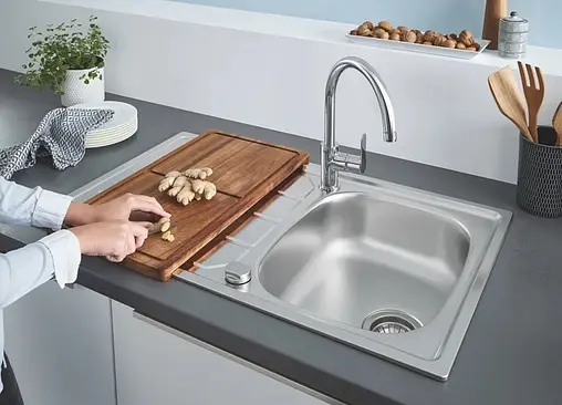 Мойка кухонная со смесителем Grohe K200-86 хром 31562SD0