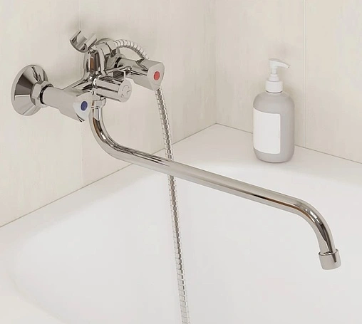 Смеситель для ванны с длинным изливом Milardo Tring хром TRISB02M10