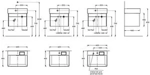 Тумба-умывальник подвесная Kerama Marazzi Logica 60 стальной серый LOG.60.2\ST+LO.wb.60.1 Тумба-умывальник подвесная Kerama Marazzi Logica 60 стальной серый LOG.60.2\ST+LO.wb.60.1, 2
