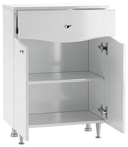 Комод напольный Айсберг Волна 60 белый DA1004K, 5