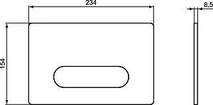 Клавиша смыва для унитаза Ideal Standard Oleas M4 R0126JG хром матовый, 2