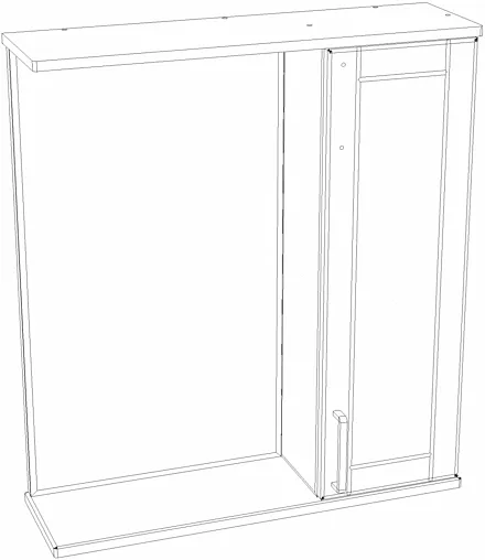 Шкаф-зеркало Домино Charlie 80 R белый DCh2520HZ