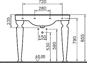 Раковина VitrA Efes 100 белый 6209B003-0001, 2