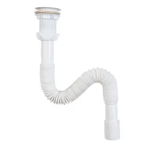 Сифон гофрированный для раковины Wirquin белый 30717988 Сифон гофрированный для раковины Wirquin белый 30717988, 1