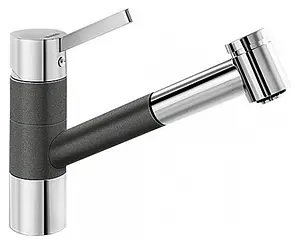 Смеситель для кухни с выдвижным изливом Blanco Tivo-s тёмная скала 518798 Смеситель для кухни с выдвижным изливом Blanco Tivo-s тёмная скала 518798, 1